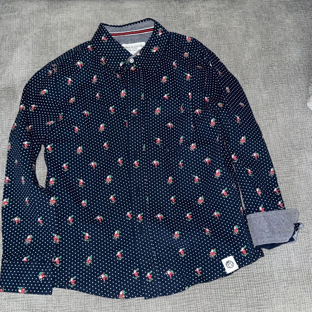 Free Planet Santa Button Up